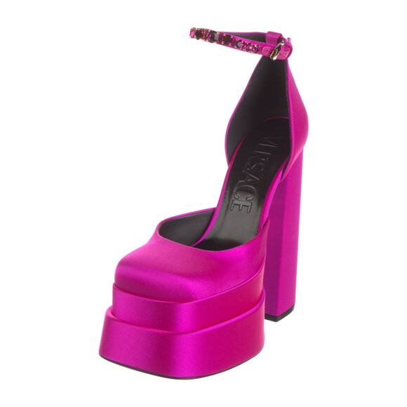 New With Tags ❤️Versace Medusa Satin Platform Pumps❤️ - Picture 2 of 5